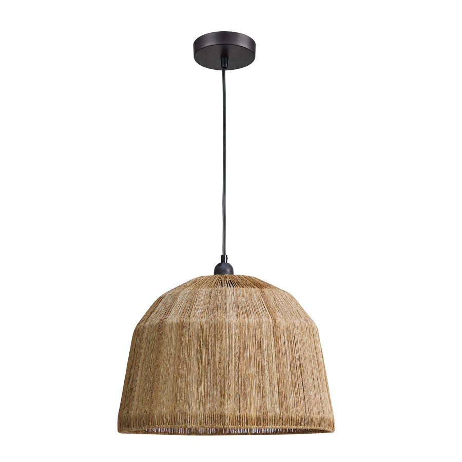 Atlas Lighting Reaver 16'' Wide 1Lt Pendant, Natural/Natural