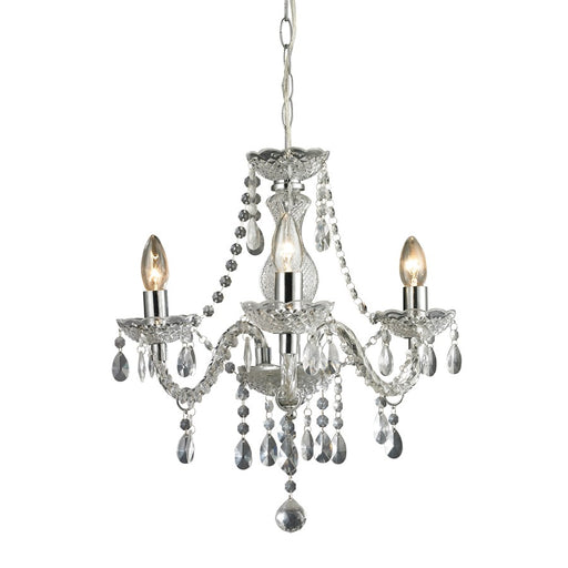 Atlas Lighting Theatre 16'' Wide 3Lt Chandelier, Clear