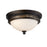 Atlas Lighting Georgia 13'' Wide 2Lt Flush Mount, Deep Rust/White