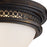 Atlas Lighting Georgia 13'' Wide 2Lt Flush Mount, Deep Rust/White