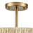 Atlas Lighting Abaca 16.75''W 3Lt Semi Flush Mount, Brass/Natural