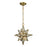 Atlas Lighting Beamer 12''W 1Lt Mini Pendant, Brushed Brass/Clear