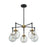 Atlas Lighting Boudreaux 23'' Wide 5Lt Chandelier, Black/Gold/Clear