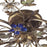 Atlas Lighting Brillare 36''W 4Lt Semi Flush, Bronzed Rust/Multi