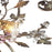 Atlas Lighting Brillare 36''W 4Lt Semi Flush, Bronzed Rust/Multi