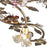 Atlas Lighting Brillare 36''W 4Lt Semi Flush, Bronzed Rust/Multi