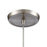 Atlas Lighting Capri 5'' Wide 1Lt Pendant, Satin Nickel/Gray