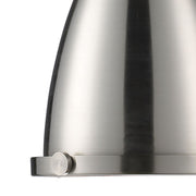 Atlas Lighting Chadwick 7in 1-Light Mini Pendant | Transitional Satin Nickel and Nickel Metal | Kitchen Island & Dining Room | Model CL12121-NK