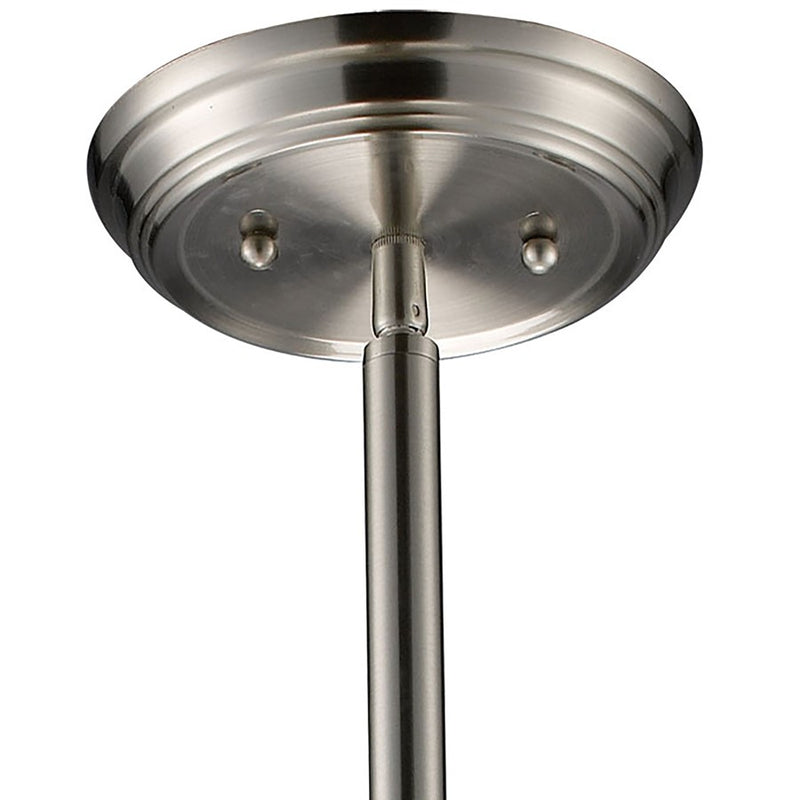 Atlas Lighting Chadwick 7in 1-Light Mini Pendant | Transitional Satin Nickel and Nickel Metal | Kitchen Island & Dining Room | Model CL12121-NK
