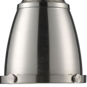 Atlas Lighting Chadwick 7in 1-Light Mini Pendant | Transitional Satin Nickel and Nickel Metal | Kitchen Island & Dining Room | Model CL12121-NK