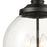 Atlas Lighting Chandra 13'' Wide 4Lt Pendant, Matte Black/Clear