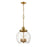 Atlas Lighting Chandra 13'' Wide 4Lt Pendant, Burnished Brass/Clear