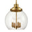 Atlas Lighting Chandra 13'' Wide 4Lt Pendant, Burnished Brass/Clear