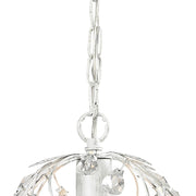 Atlas Lighting Circeo 10in 1-Light Mini Pendant | Traditional Antique White and White Metal | Kitchen Island & Dining Room | Model CL12128-WH