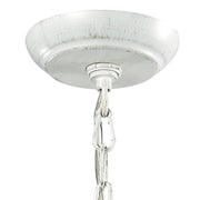 Atlas Lighting Circeo 10in 1-Light Mini Pendant | Traditional Antique White and White Metal | Kitchen Island & Dining Room | Model CL12128-WH