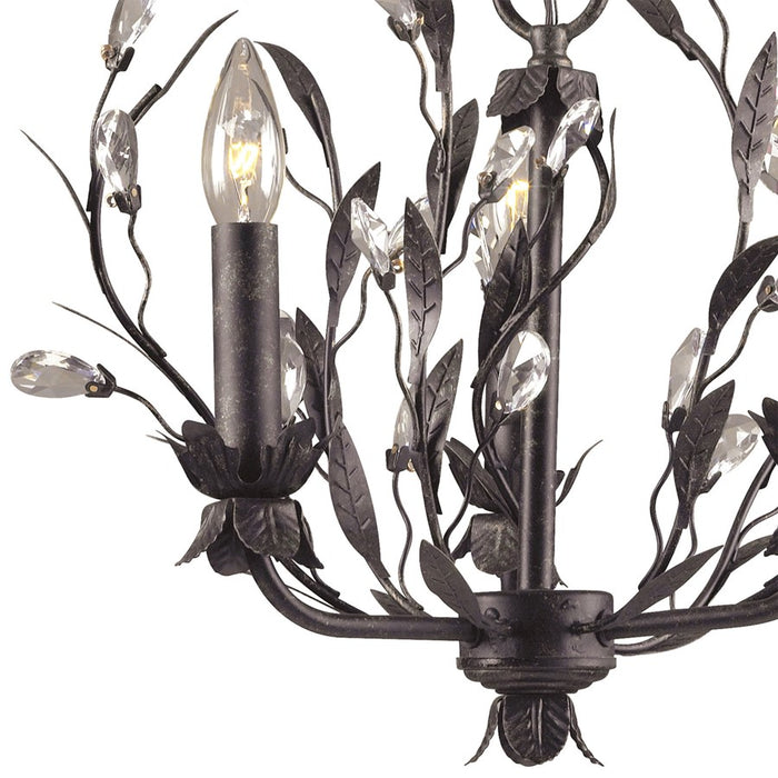 Atlas Lighting Circeo 16'' Wide 3Lt Chandelier, Deep Rust/No Shade