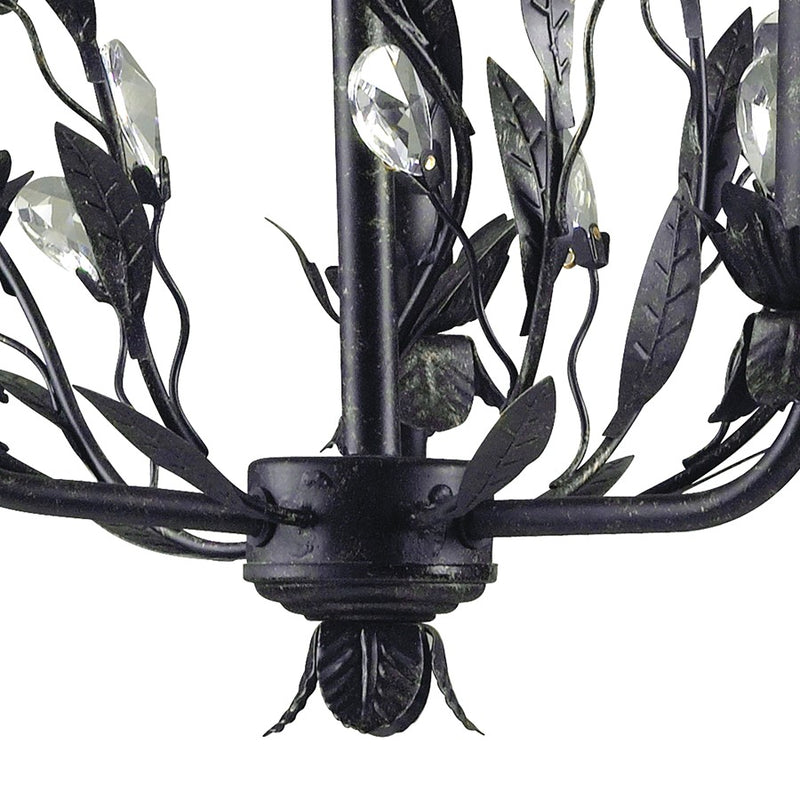 Atlas Lighting Circeo 16in 3-Light Chandelier | Traditional Silvered Bronze and Crystal | Dining Room & Living Room | Model CL12129-BZ