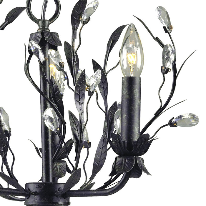 Atlas Lighting Circeo 16'' Wide 3Lt Chandelier, Deep Rust/No Shade