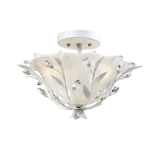 Atlas Lighting Circeo 17'' Wide 2Lt Semi Flush Mount, White/White