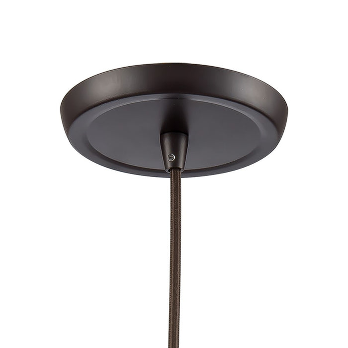 Atlas Lighting Coastal Inlet 11'' Wide 1Lt Pendant, Bronze/Clear