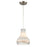Atlas Lighting Coastal Scallop 8''W 1Lt Mini Pendant, Nickel/Clear