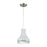 Atlas Lighting Coastal Scallop 8''W 1Lt Mini Pendant, Nickel/Clear