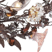 Atlas Lighting Cristallo Fiore 27in 3-Light Semi-Flush Mount | Traditional Bronze and Multicolor Crystal | Entryway & Dining Room | Model CL12174-BZ
