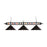 Atlas Designer Classics 58''W 3Lt Linear Chandelier, Black