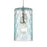Atlas Lighting Diamond Pleat 5''W 1Lt Pendant, Satin Nickel/Blue