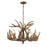 Atlas Lighting Elk 25'' Wide 6Lt Chandelier, Wood Tone/Brown