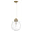Atlas Lighting Emma 14'' Wide 1Lt Pendant, Antique Brass/Clear