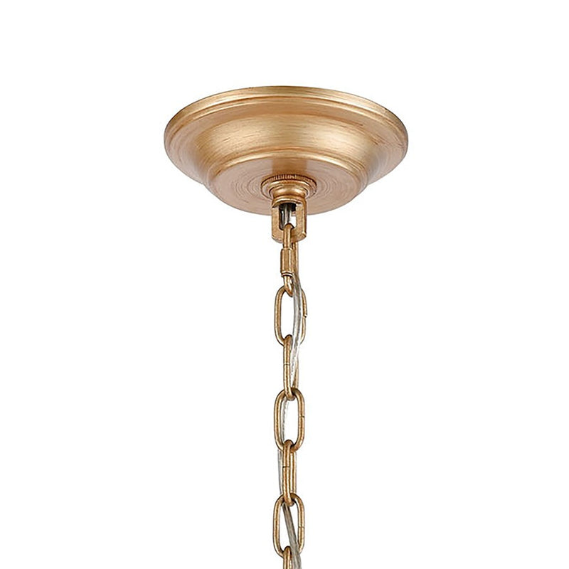 Atlas Lighting Equilibrium 19in 5-Light Chandelier | Modern Matte Gold and Polished Chrome Crystal | Dining Room & Living Room | Model CL12238-GD
