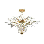 Atlas Lighting Flora Grace 28in 7-Light Chandelier | Traditional Champagne Gold and Clear Crystal | Dining Room & Entryway | Model CL12247-GD
