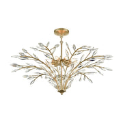 Atlas Lighting Flora Grace 38in 9-Light Chandelier | Traditional Champagne Gold and Clear Crystal | Dining Room & Entryway | Model CL12248-GD