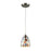 Atlas Lighting Gemstone 6''W 1Lt Pendant, Satin Nickel/Multicolor