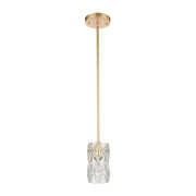 Atlas Jenning 4in 1-Light Mini Pendant | Modern Parisian Gold Leaf and Clear Glass | Kitchen Island & Dining Room | 4 x 4 x 7 in | Model CL12305-GD