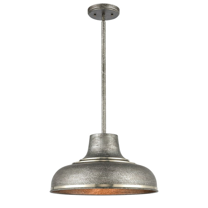 Atlas Lighting Kerin 16''W 1Lt Pendant, Textured Silver Gray/Gray