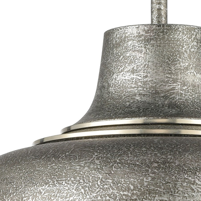 Atlas Lighting Kerin 16''W 1Lt Pendant, Textured Silver Gray/Gray