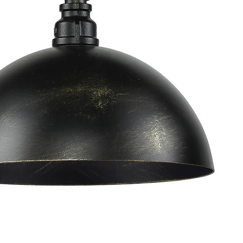Atlas Lighting Mulvaney 49in 3-Light Chandelier | Industrial Black and Brushed Gold Metal | Dining Room & Living Room | Model CL12355-BK