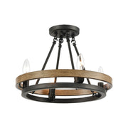Atlas Lighting Ramsey 16in 4-Light Chandelier | Transitional Matte Black Metal | Dining Room & Living Room | 16 x 16 x 14 in | Model CL12388-BK