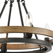 Atlas Lighting Ramsey 16in 4-Light Chandelier | Transitional Matte Black Metal | Dining Room & Living Room | 16 x 16 x 14 in | Model CL12388-BK