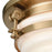 Atlas Lighting Riley 12'' Wide 2Lt Flush Mount, Satin Brass/White