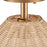 Atlas Lighting Rydell 14''W 1Lt Semi Flush, Gold/Rattan/Natural
