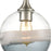 Atlas Lighting Sutter Creek 8'' Wide 1Lt Pendant, Satin Nickel/Gray
