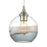 Atlas Lighting Sutter Creek 8'' Wide 1Lt Pendant, Satin Nickel/Gray