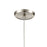 Atlas Lighting Sutter Creek 8'' Wide 1Lt Pendant, Satin Nickel/Gray