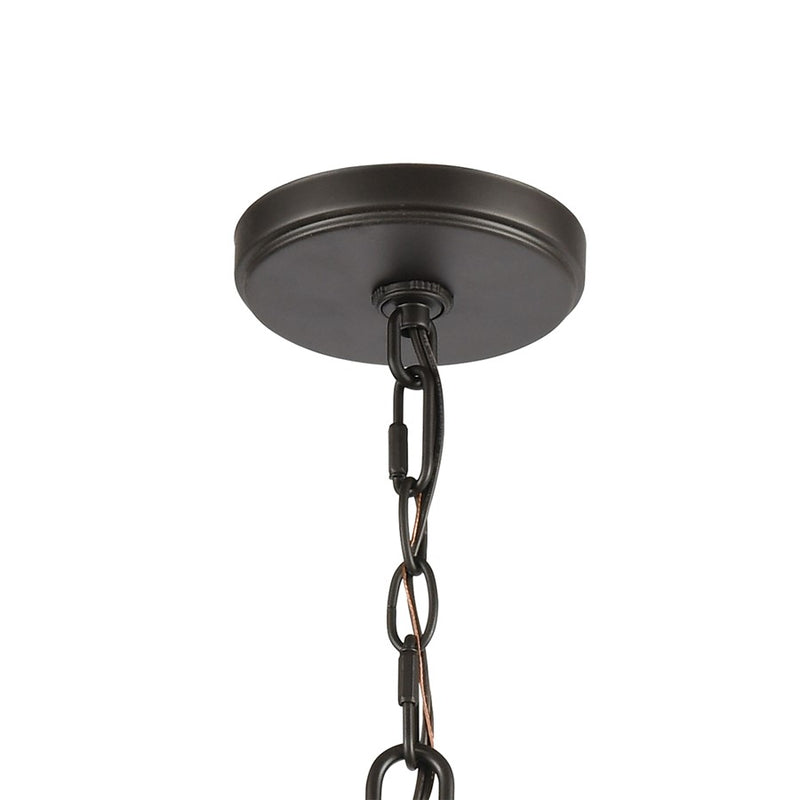 Atlas Lighting Talia 29in 6-Light Chandelier | Transitional Oil Rubbed Bronze and Satin Brass | Dining Room & Living Room | Model CL12458-BZ