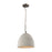 Atlas Lighting Urban Form 12''W 1Lt Mini Pendant, Black Nickel/Gray