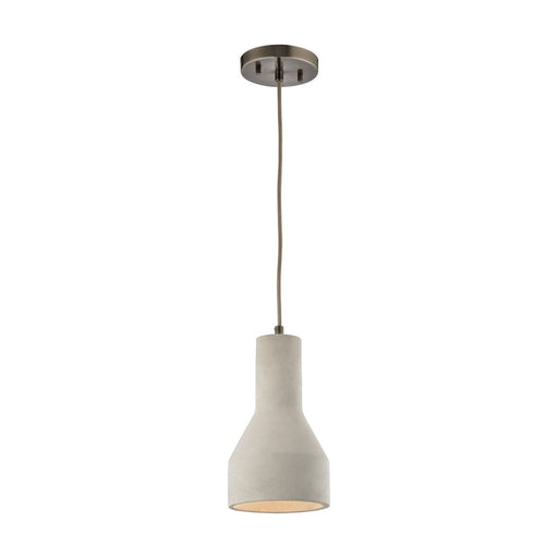 Atlas Lighting Urban Form 6in 1-Light Mini Pendant | Modern Gray Concrete and Black Nickel | Kitchen Island & Dining Room | Model CL12478-GY
