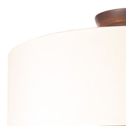 Atlas Lighting Winterberry 16in 3-Light Semi-Flush | Traditional Antique Copper and Beige Fabric | Living Room & Bedroom | Model CL12512-CO